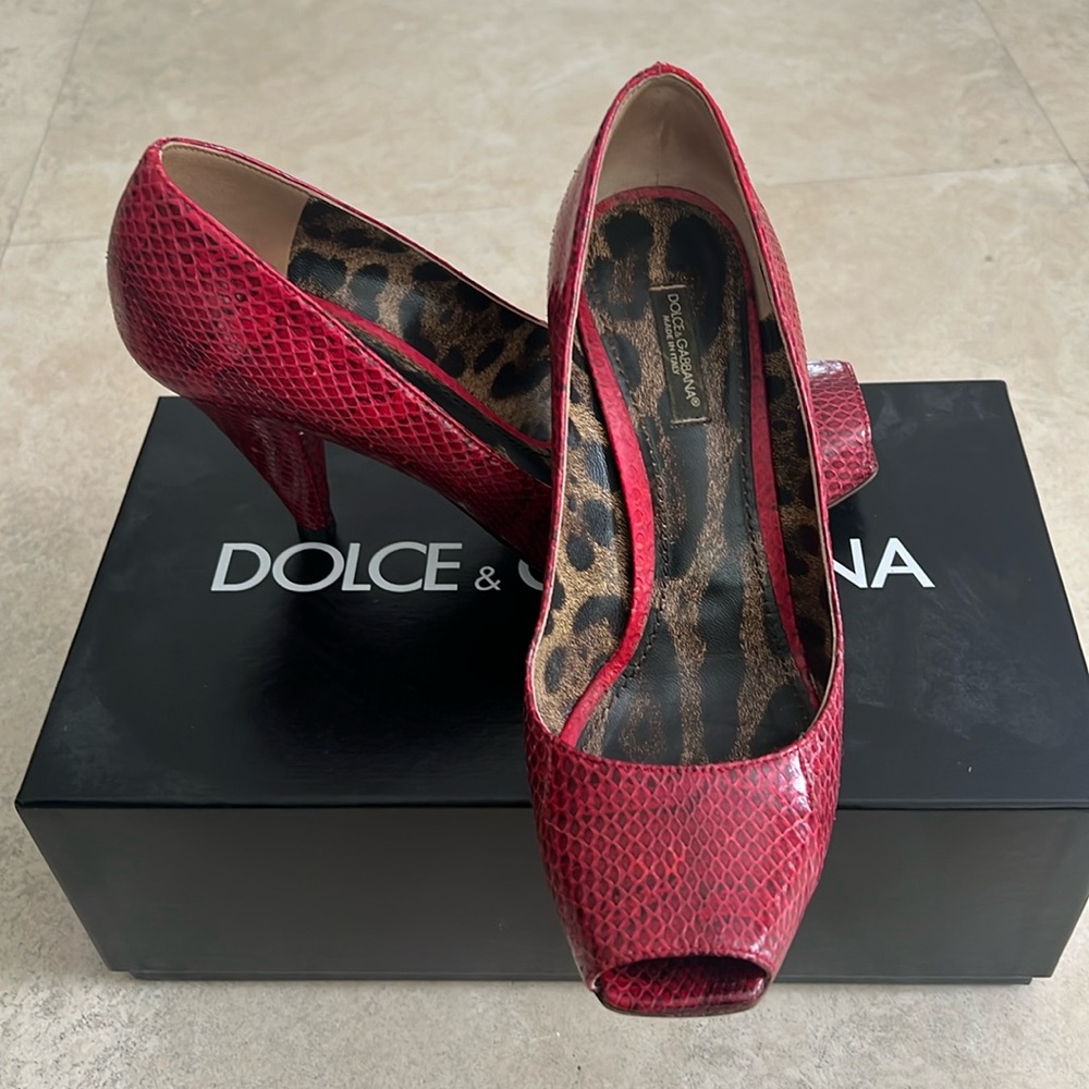 Dolce and Gabbana open toe heel